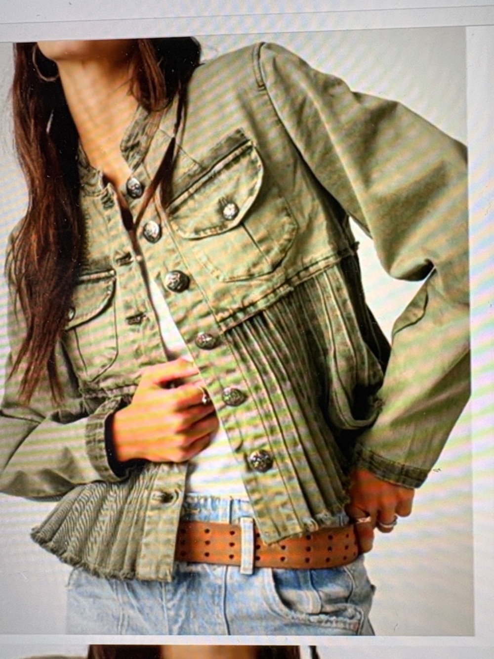 Free People Cassidy Utility Jacket S - Picture 4 of 12